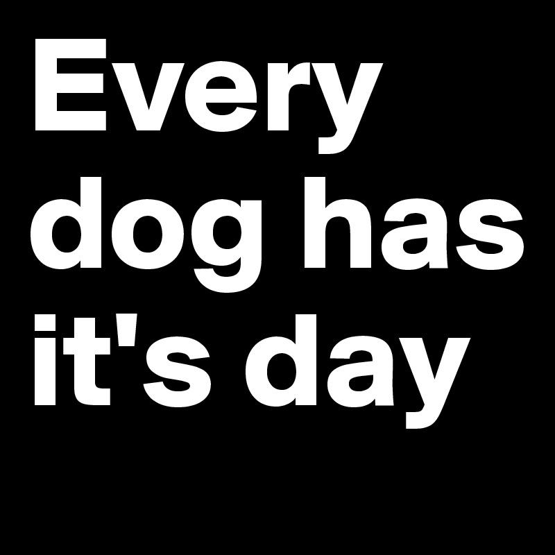 Every dog has it's day Post by poetry on Boldomatic