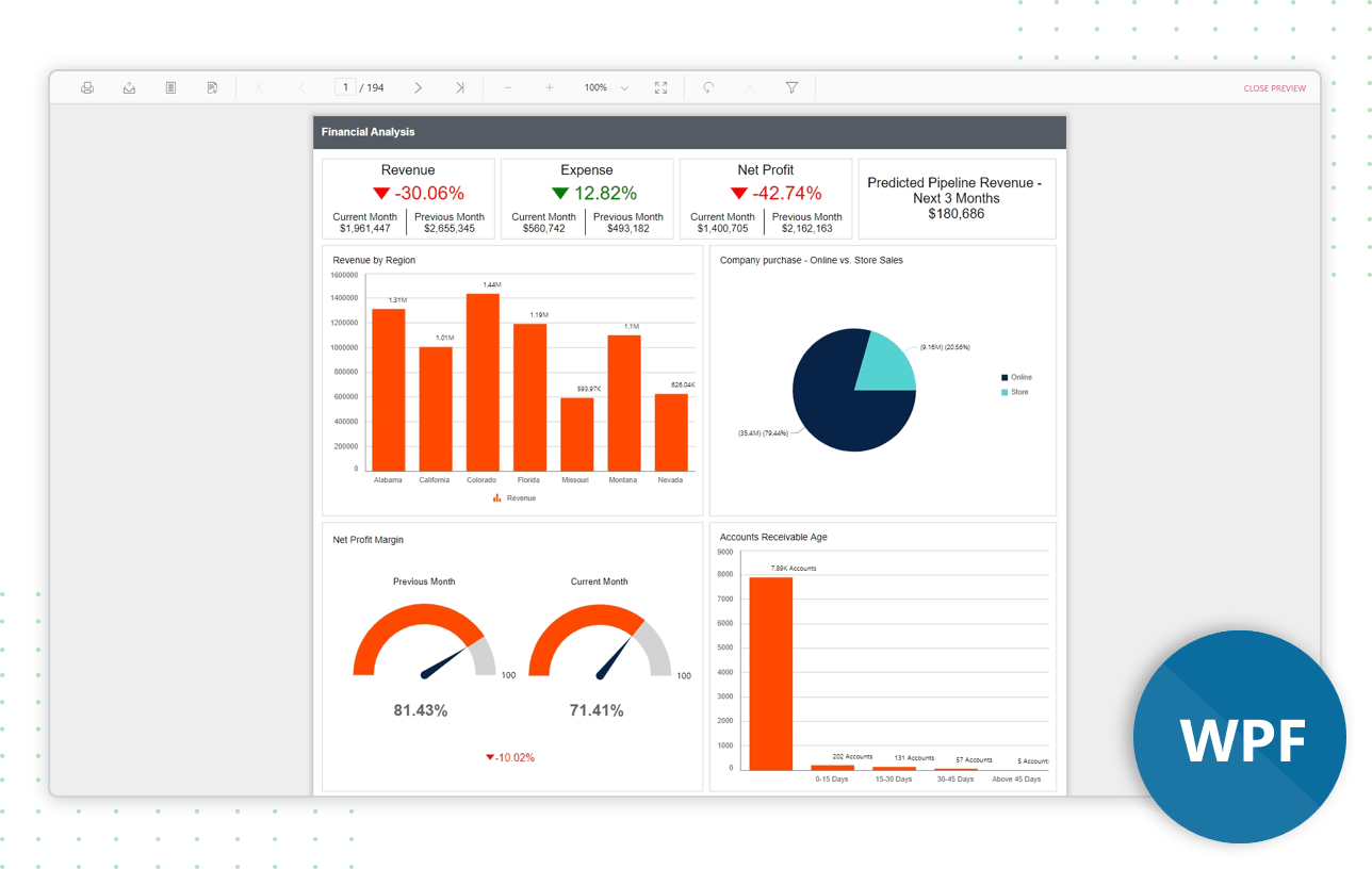 WPF Report Viewer Reporting Tool BoldReports Visual Studio Marketplace