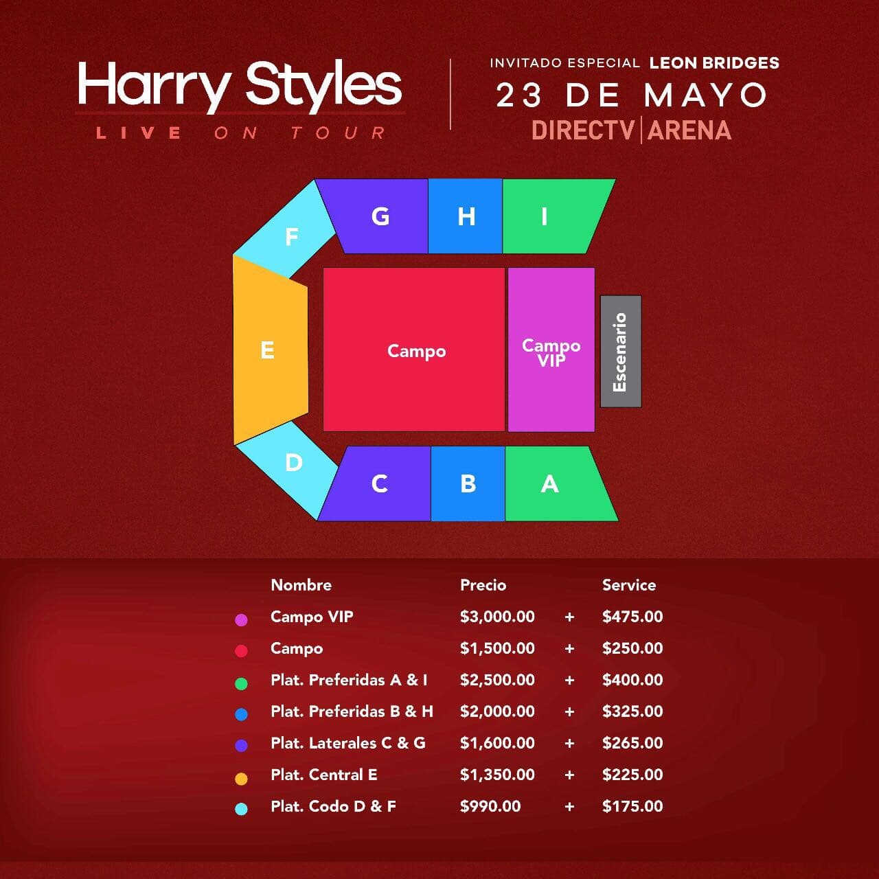 Entradas Harry Style en Argentina DirecTV Arena 2018