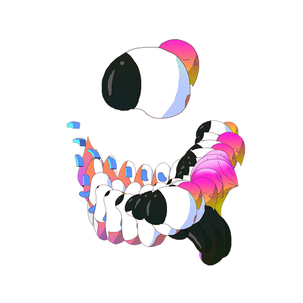 Colourful Wobbly Animated Gifs by Artist Ori Toor