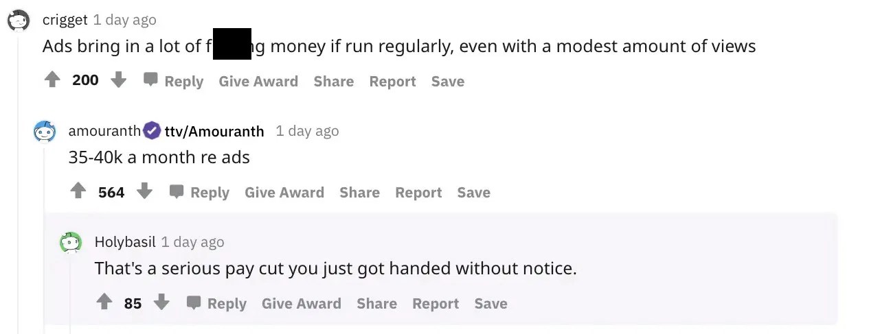 Amouranth, the "pool streamer" will lose nearly 500,000 a year due to