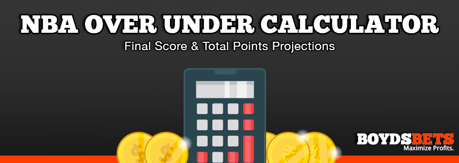 NBA Over Under Final Score Calculator (Scoring Pace Projections)