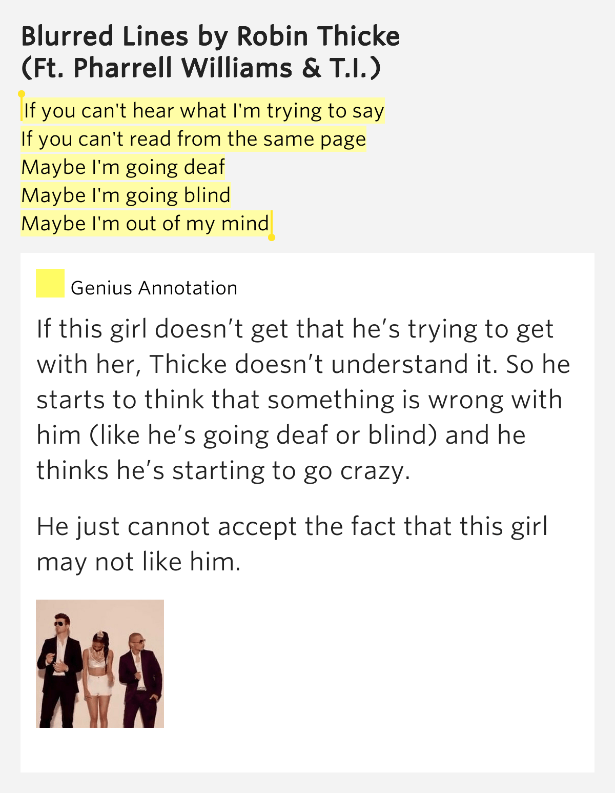 Robin Thicke And T I ‘s Blurred Lines A Case Of Controversial Success