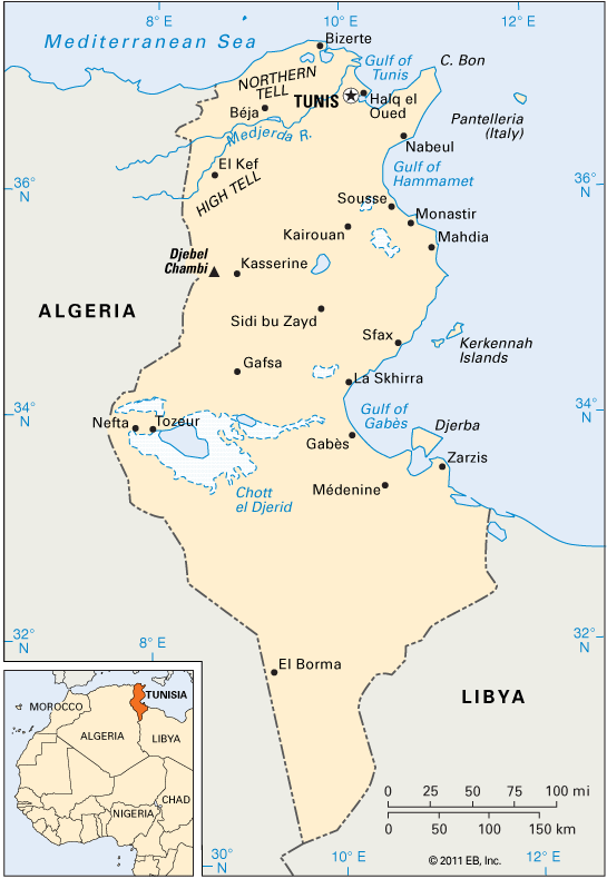Where is Tunisia? 🇹🇳 Mappr