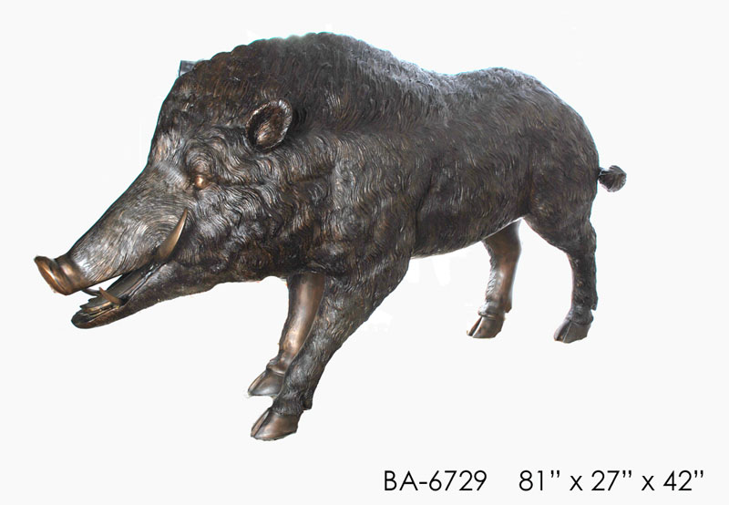 XL Wild Boar Bronze Statues and Fountains for Sale