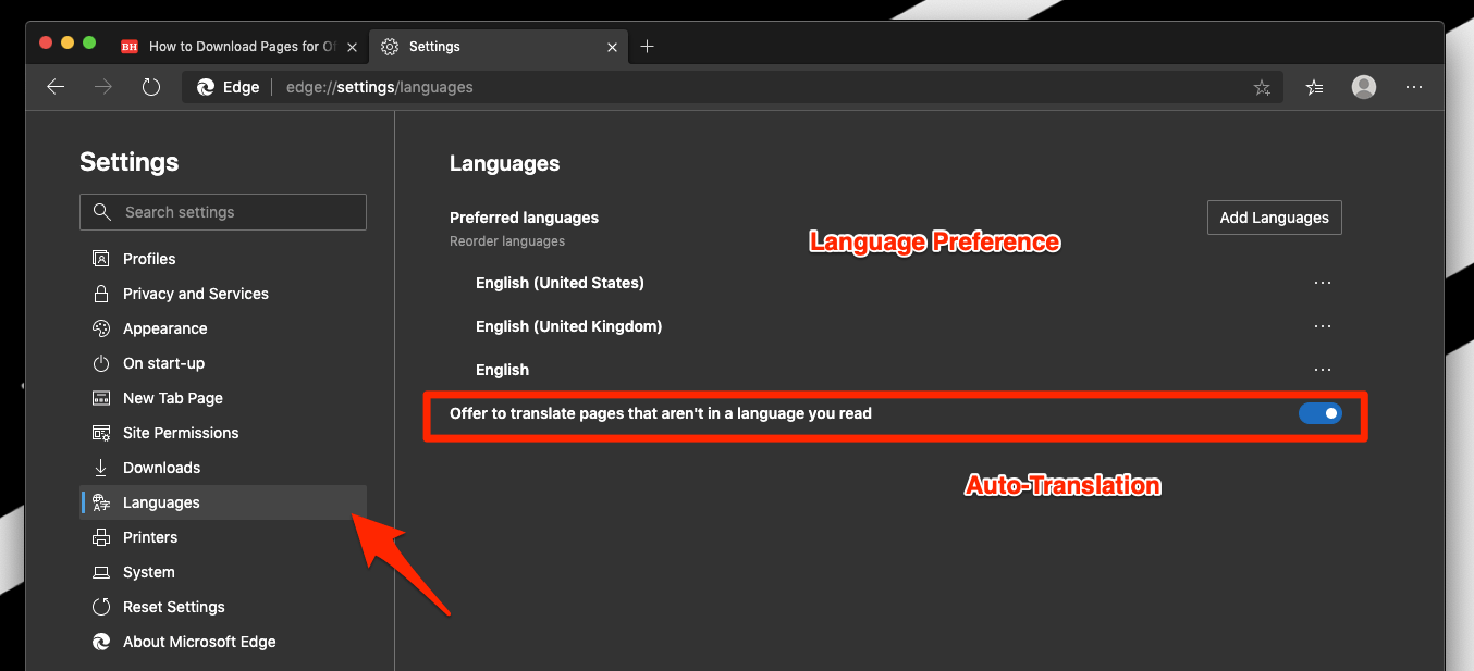 How to AutoTranslate a Webpage in Microsoft Edge Computer?