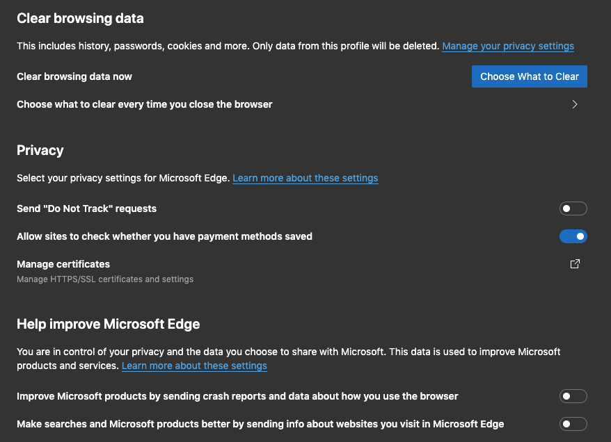 How to Enable Privacy and Security Settings in Edge Computer