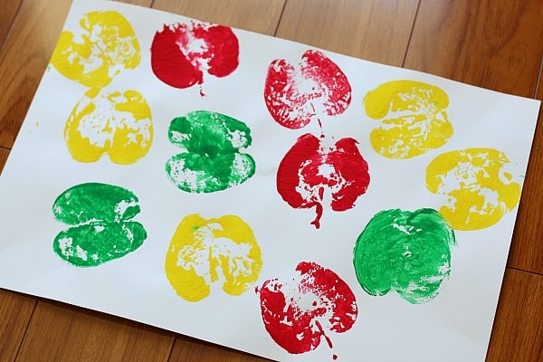 Math Patterns Using Apple Prints - Buggy and Buddy