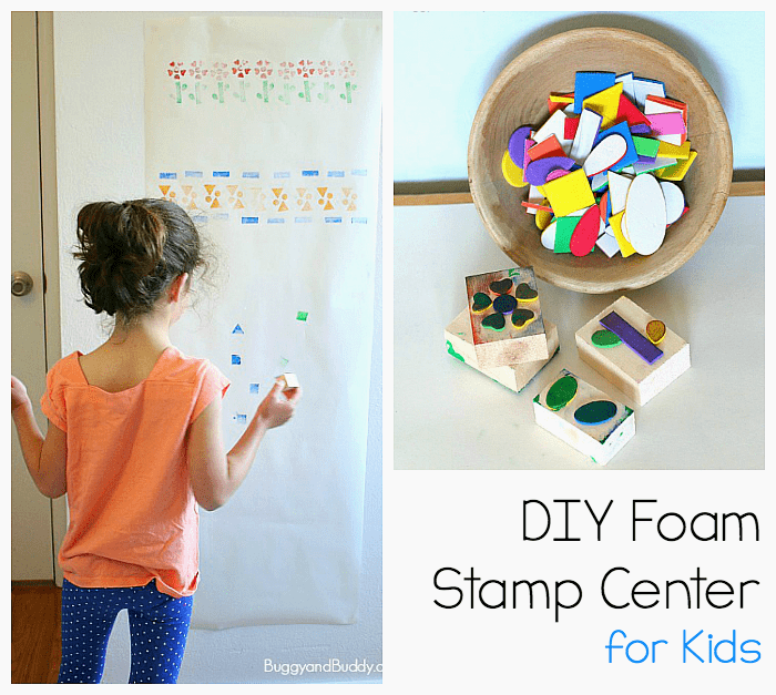 DIY Foam Stamps for Kids (Exploration Center) Buggy and Buddy