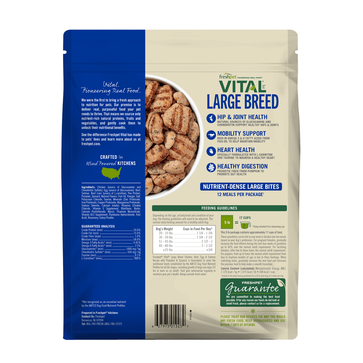 Freshpet® Vital Large Breed Chicken, Beef, Egg & Salmon Recipe With