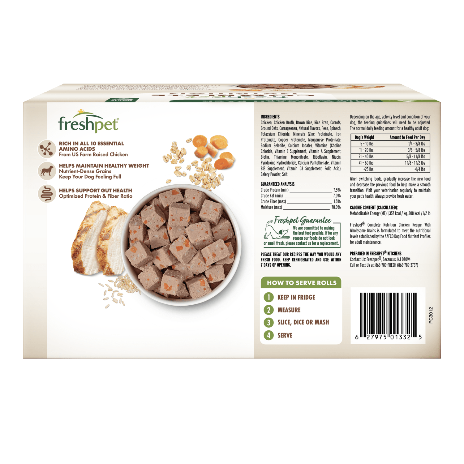Freshpet® Complete Nutrition Chicken Recipe with Wholesome Grains