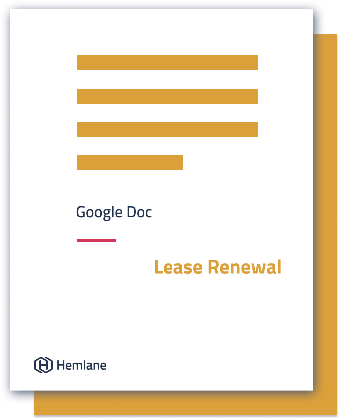 Lease Renewal Template