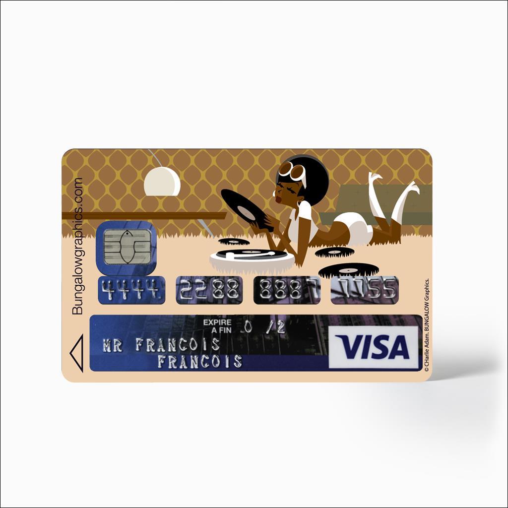 credit card sticker Stereo by Charlie Adam Bungalow Graphics, buy