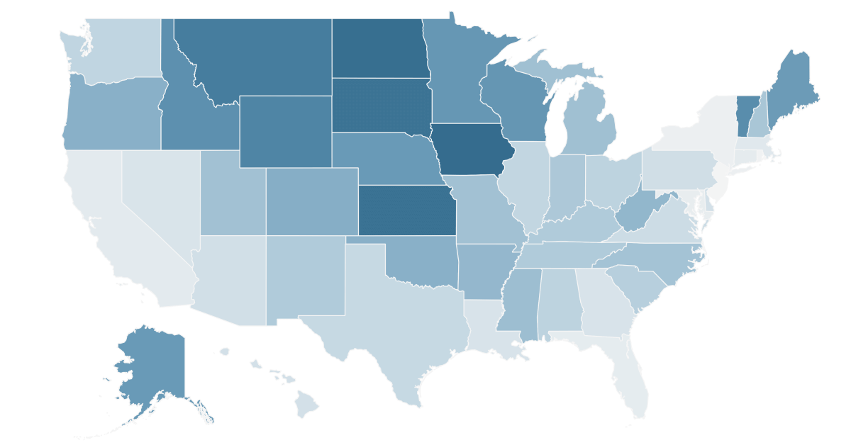 Most Disc Golf Courses Per Capita US States (2020) Release Point
