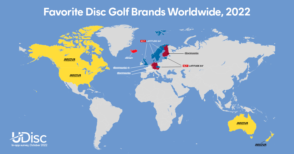 Disc Golfers' Favorite Disc Brands Worldwide By Country Release Point