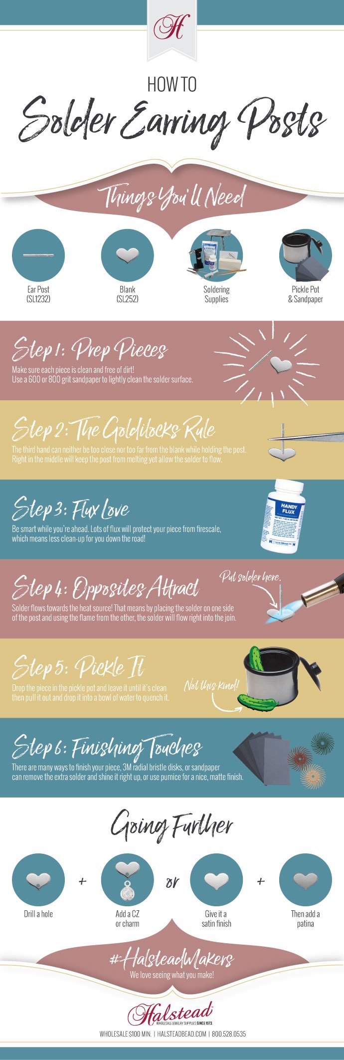 6 Steps How to Solder Earring Posts Halstead