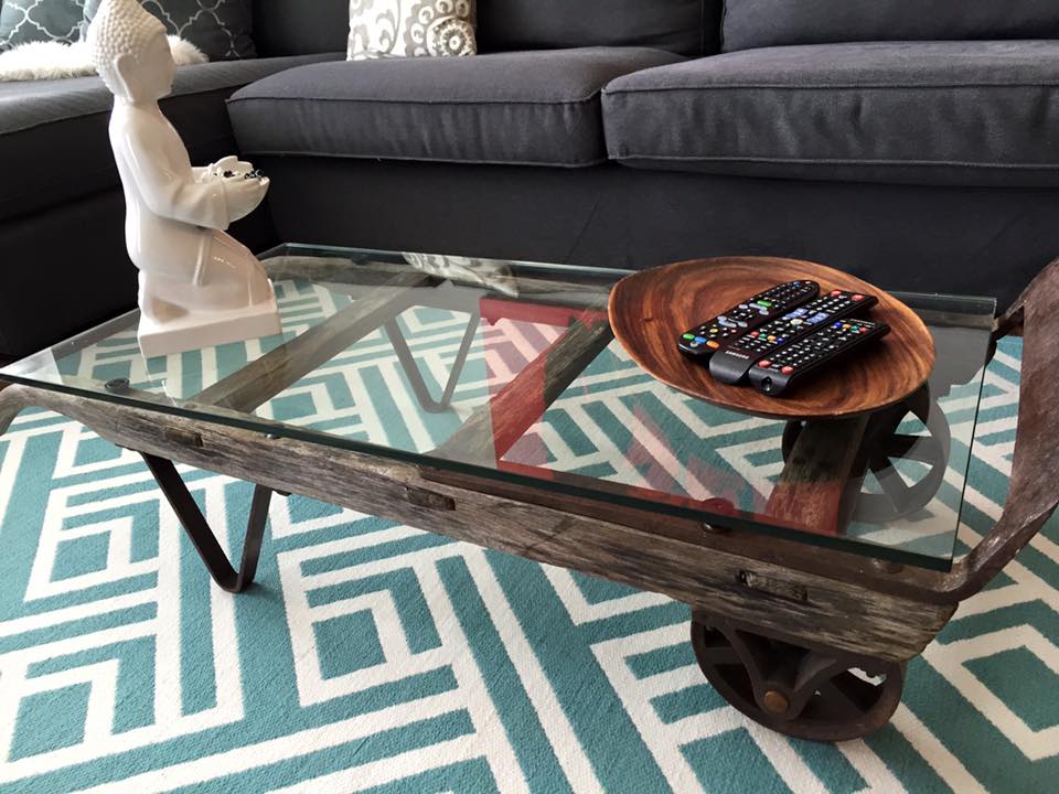 Antique Dolly With Glass Top DIY Tables Project How to Dulles Glass