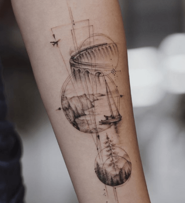 Mountain And Beach Tattoo Design Ideas For 2021 | Tattoos Wizard 418_x_382_jpg