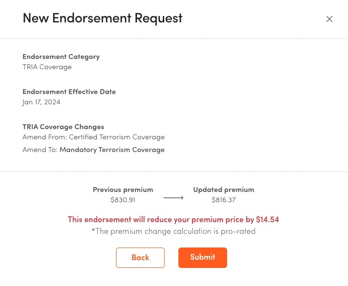 SelfServe Endorsements Changes to Your Policy Insurance