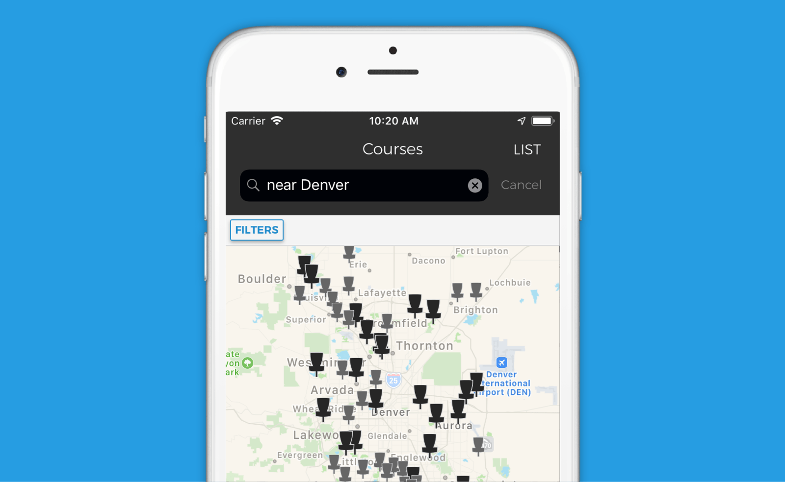 Top Disc Golf Cities — USA Denver, Colorado Release Point The