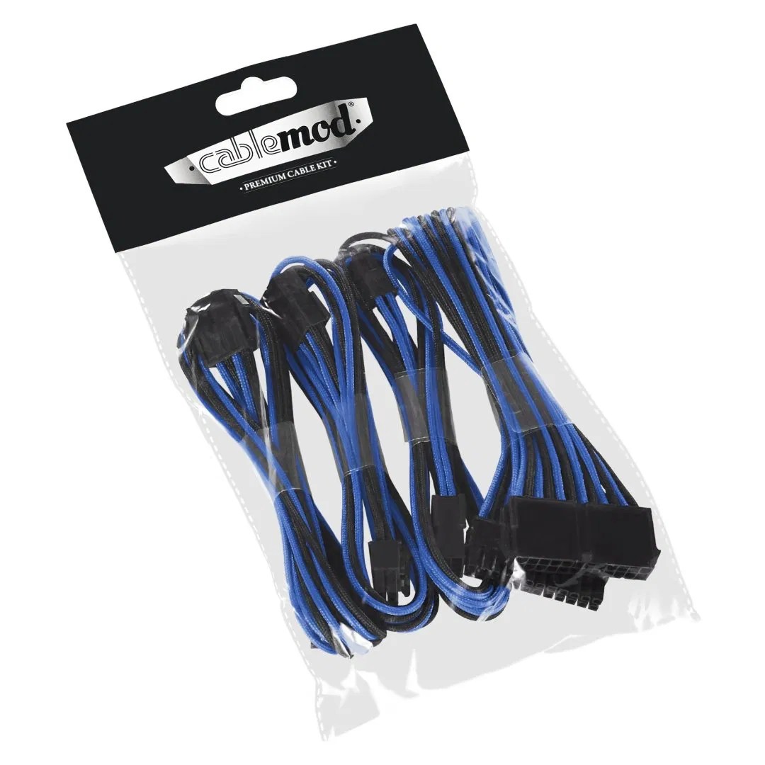 CableMod Classic ModFlex Basic Cable Extension Kit 8+6 Pin Series Black+Blue CableMod
