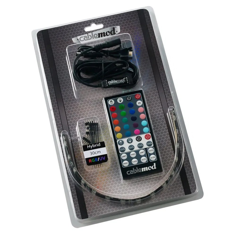 CableMod WideBeam Hybrid LED Kit 30cm RGB/UV CableMod
