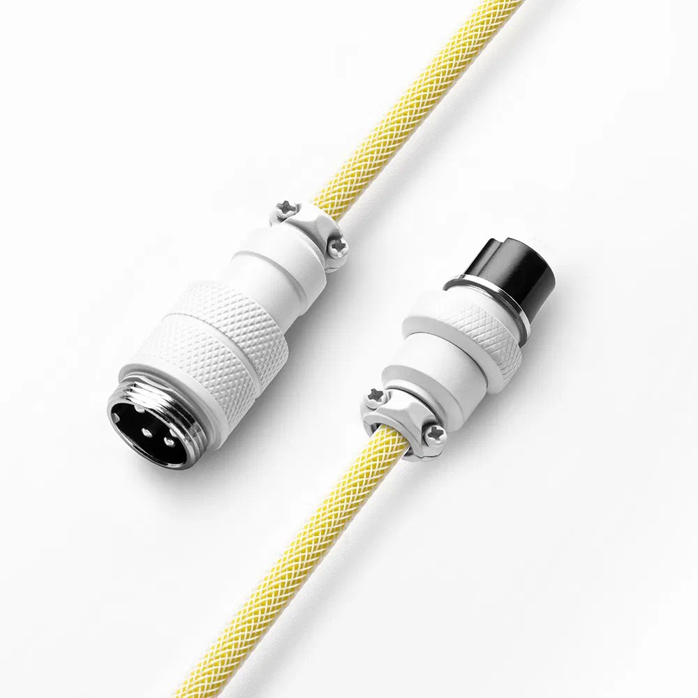 CableMod Pro Coiled Keyboard Cable (Lemon Ice, USB A to USB Type C