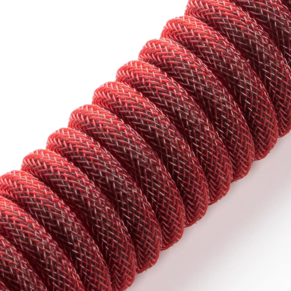 CableMod Pro Coiled Keyboard Cable (Republic Red, USB A to USB Type C