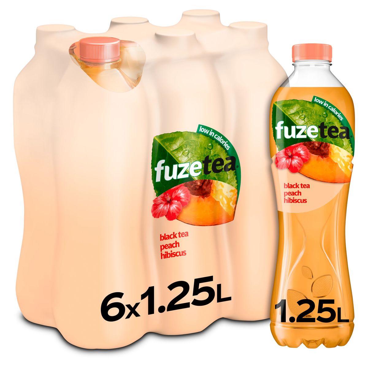 Fuze Tea Black Tea Peach Hibiscus Iced Tea 6 x 1250 ml Carrefour Site