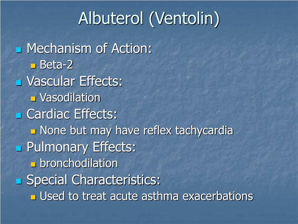 Albuterol A Medication That Relaxes Muscles By Acting On Beta2