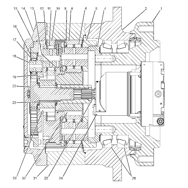 330D, 336D and 340D Excavators Hydraulic System Final Drive CAT