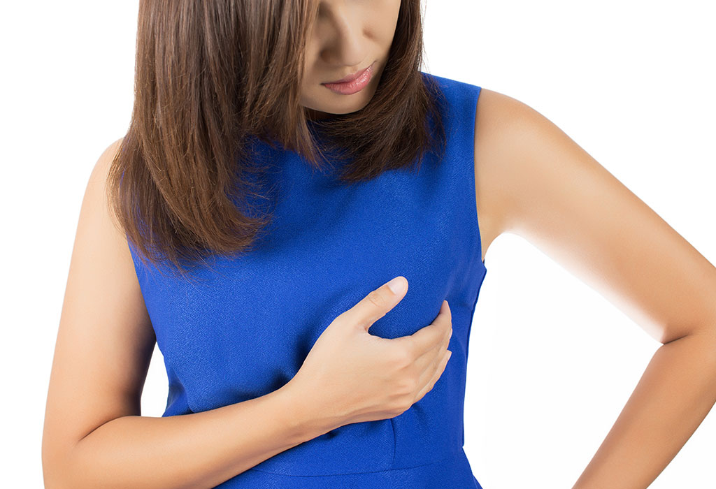 Sometimes, the breasts may itchy and develop stretch marks in