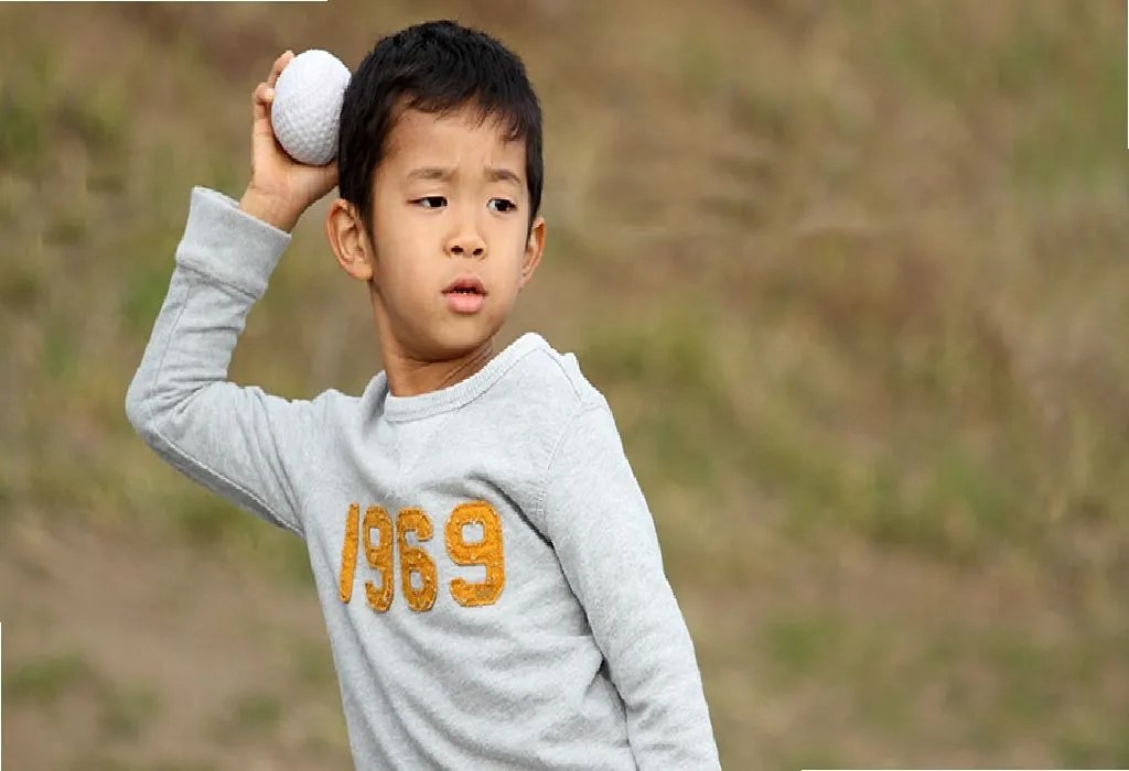 Child Throw Ball