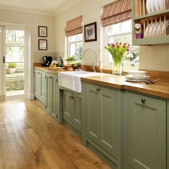 Sage Green Glazed Kitchen Matttroy
