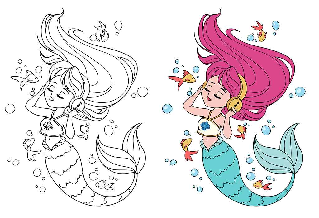 25 Little Mermaid Coloring Pages Free Printable, Sheets and Images
