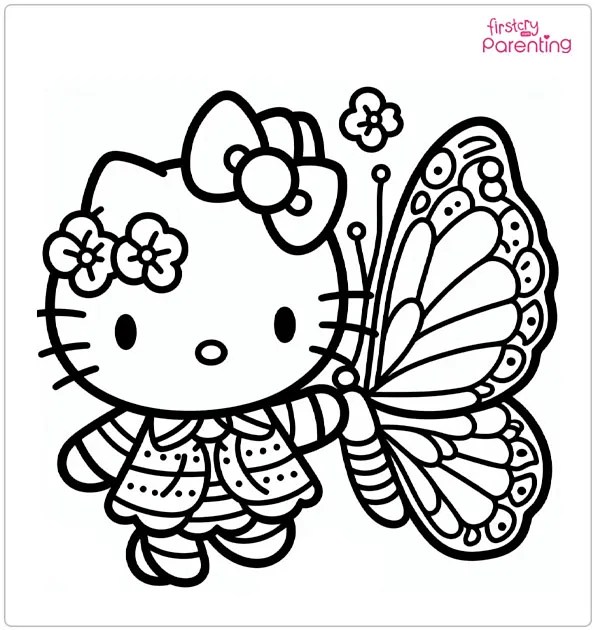 26 Hello Kitty Coloring Pages Free Printable, Sheets and Images for Kids