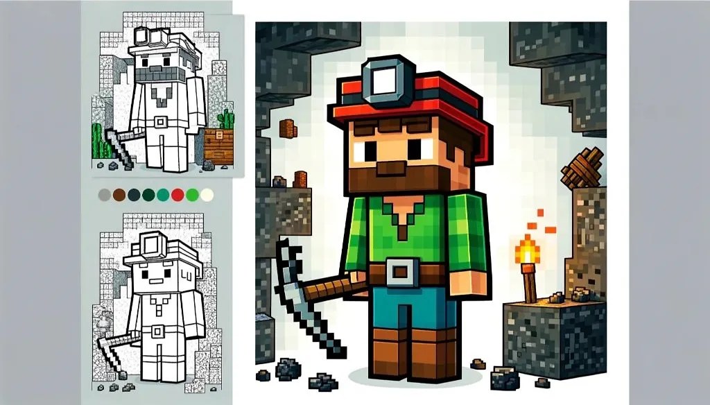 25 Minecraft Coloring Pages Free Printable, Sheets and Images for Kids