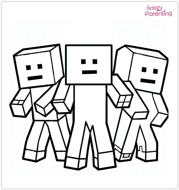 25 Minecraft Coloring Pages Free Printable, Sheets and Images for Kids
