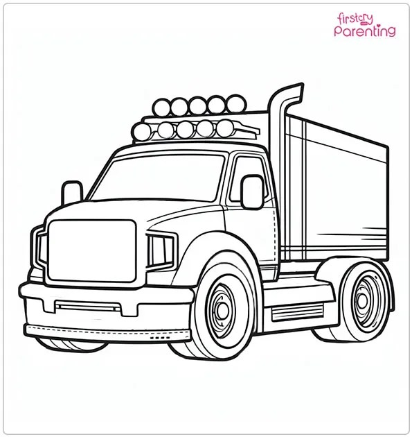 25 Truck Coloring Pages Free Printable, Sheets and Images for Kids