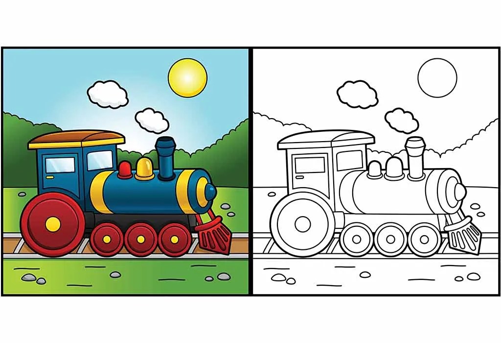 25 Train Coloring Pages Free Printable, Sheets and Images for Kids