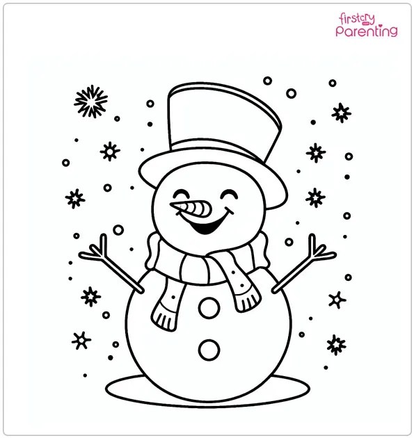 25 Snowman Coloring Pages Free Printable, Sheets and Images for Kids