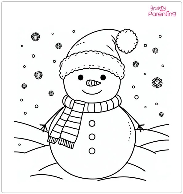 25 Snowman Coloring Pages Free Printable, Sheets and Images for Kids