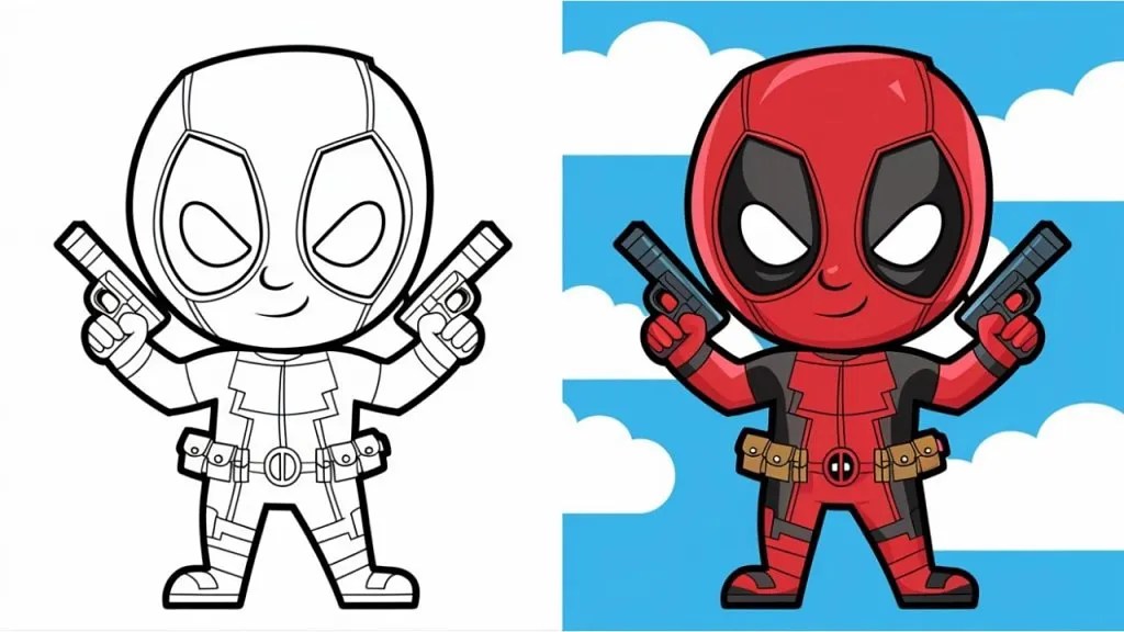 15 Deadpool Coloring Pages Free Printable, Sheets and Images for Kids