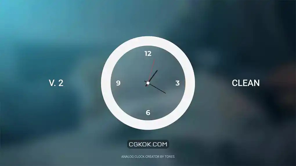 پروژه پریمیر ساخت ساعت آنالوگ دیواری Analog Clock Creator