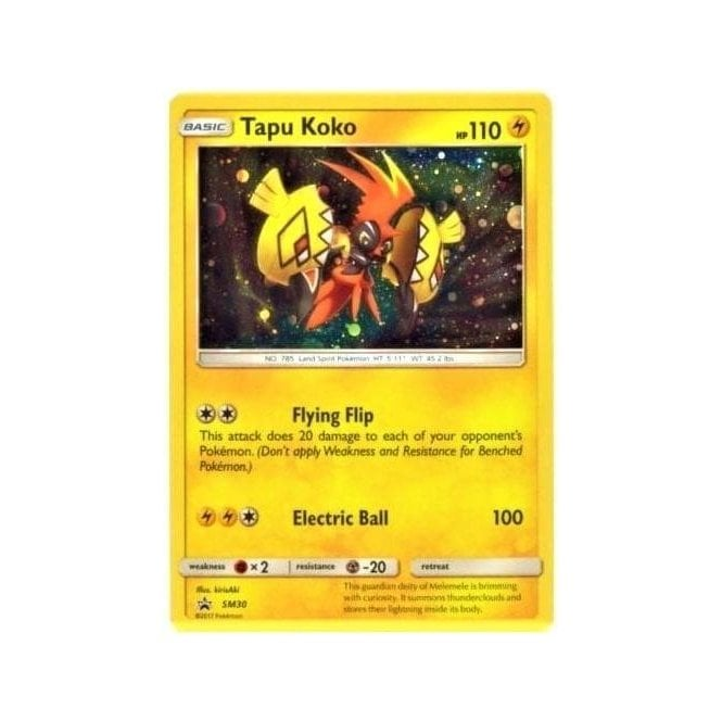 Pokemon Single Promotional Card TAPU KOKO SM030 Chaos Cards