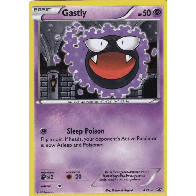 Pokemon Single Promotional Card XY132 Gastly Chaos Cards
