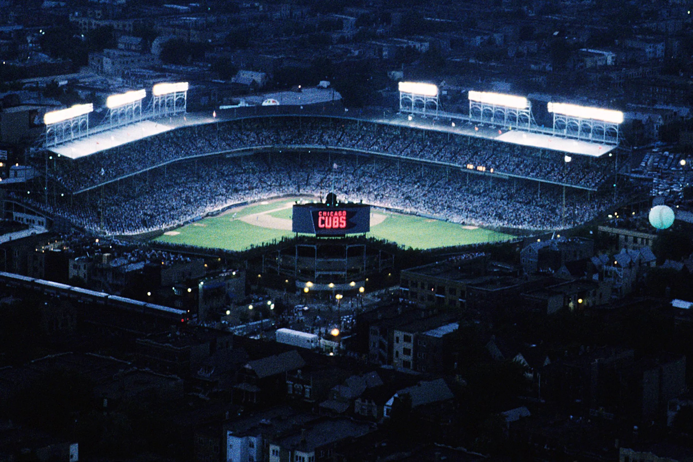 Today in Cubs history The real first night game at Wrigley Field