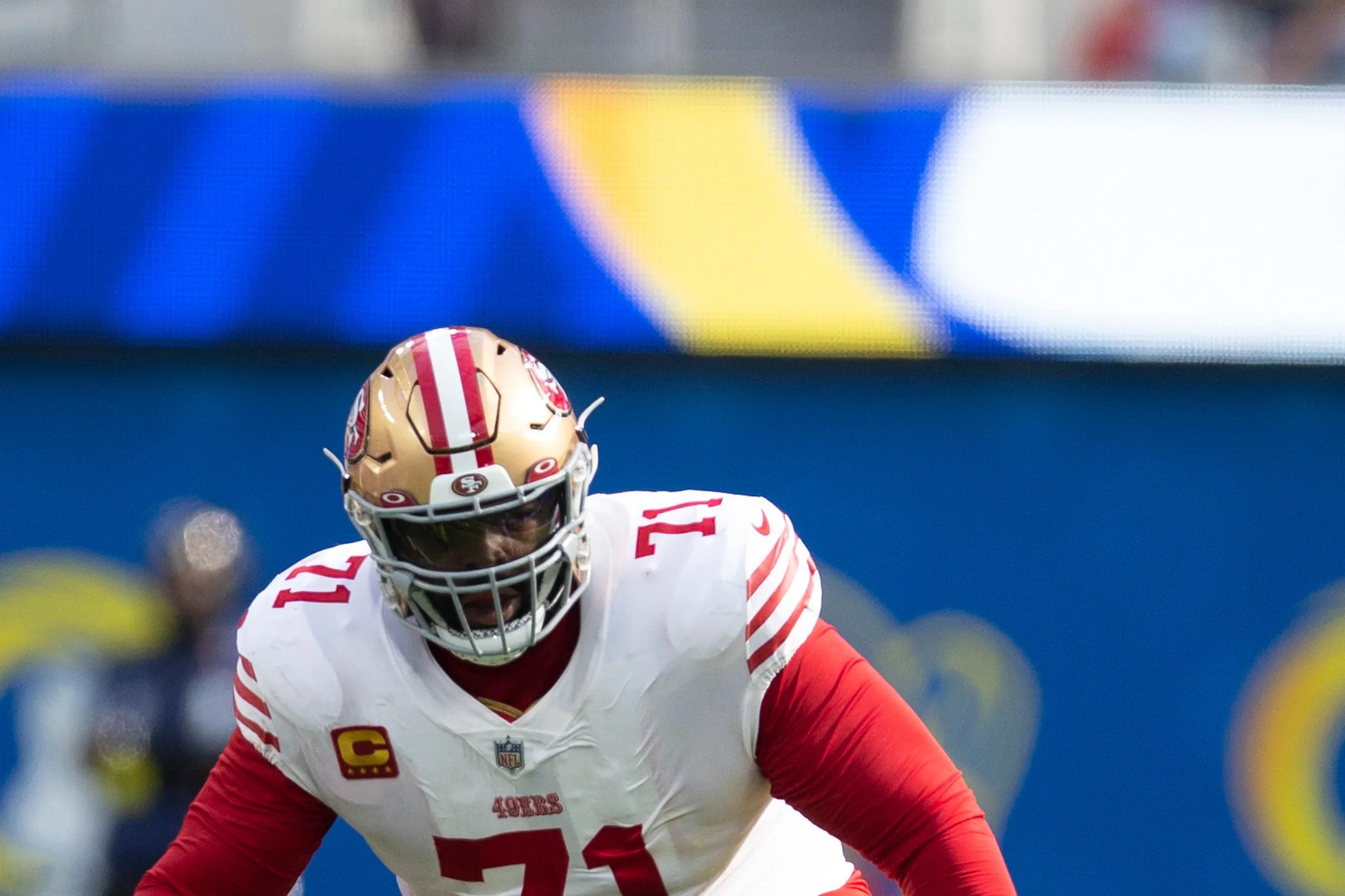 Trent Williams isn’t tipping his stance or giving defenders clues about