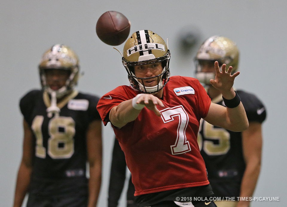 Saints practice indoors on Wednesday photo gallery