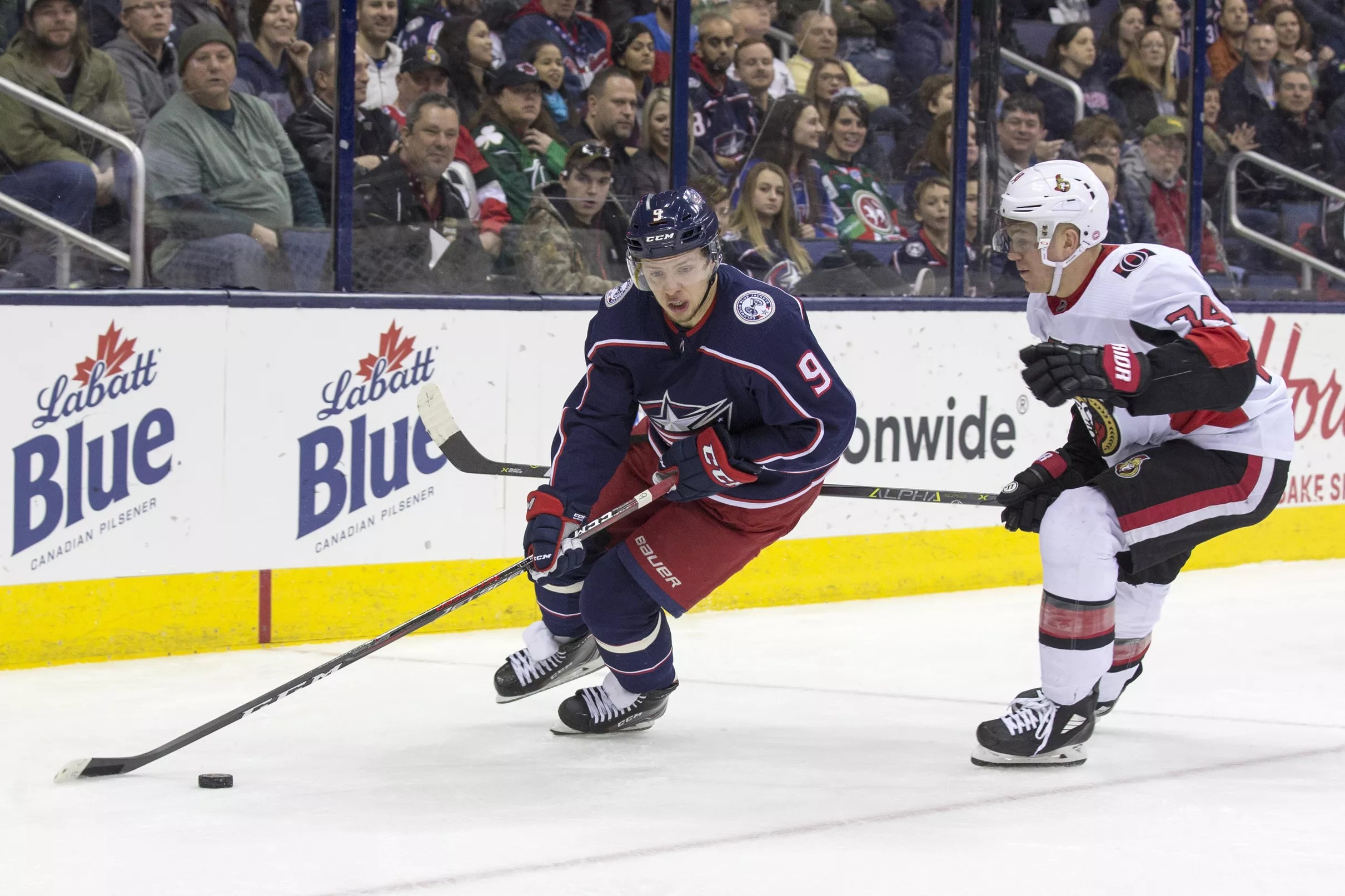 Blue Jackets Top Senators to Win Seventh in a Row